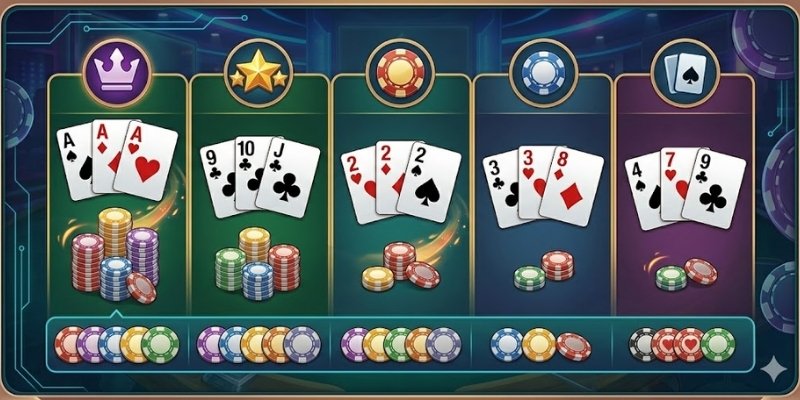 Bảng thứ hạng đặt cược trong Liêng
